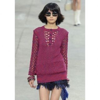 シャネル(CHANEL)のCHANEl シャネル Runway 素敵なセーター ニット 38 超美品(ニット/セーター)