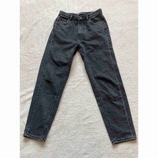 【美品】ZARA ザラ ブラック ウォッシュ ハイウエスト 黒デニム ジーンズ