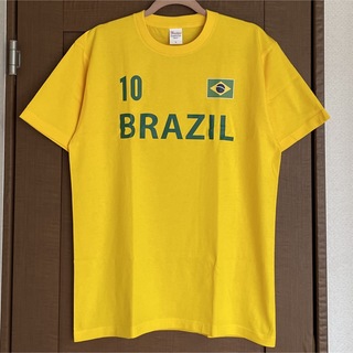 Tシャツ Lサイズ ブラジル ティシャツ Brazil Brasil サッカー(Tシャツ/カットソー(半袖/袖なし))
