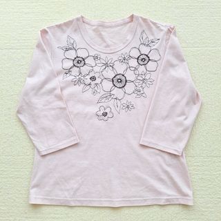 5分袖　Ｔシャツ　半袖カットソー(Tシャツ(半袖/袖なし))