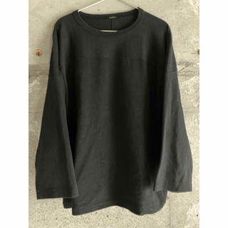 コモリ(COMOLI)のcomoli 22aw フットボールT fade black tシャツ(Tシャツ/カットソー(七分/長袖))