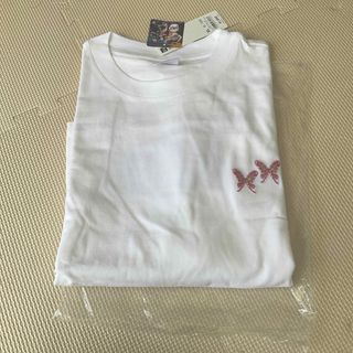 ジーユー(GU)の新品GU 鬼滅の刃　tシャツ　ホワイト蝶柄　X L(Tシャツ(半袖/袖なし))