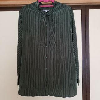 UNIQLO - 新品✧UNIQLO エアリープリント リボンタイブラウス XL