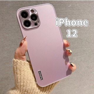【新品未使用】スマホケース 12 無地 シンプル ハードケース ピンク(iPhoneケース)
