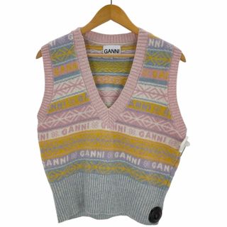 Ganni(ガニー) Graphic V-neck Vest レディース ベスト(ベスト/ジレ)