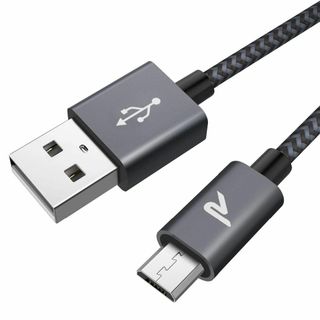 【サイズ:2m_色:黒】マイクロ usb ケーブル Rampow Micro U(PC周辺機器)