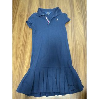 ポロラルフローレン(POLO RALPH LAUREN)のポロラルフローレン8-10才用　紺色襟付きワンピース(ワンピース)