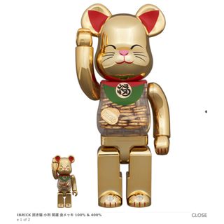 BE@RBRICK - BE@RBRICK 招き猫 小判 開運 金メッキ 100％ & 400％