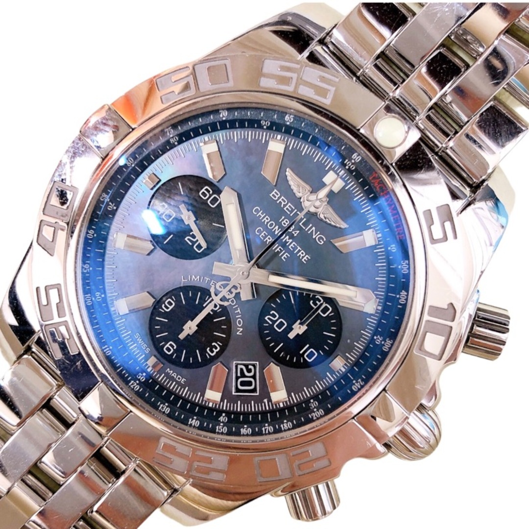 BREITLING - 　ブライトリング BREITLING クロノマット44　ブルーシェル　 AB01111A/BF68 ステンレススチール 自動巻き メンズ 腕時計