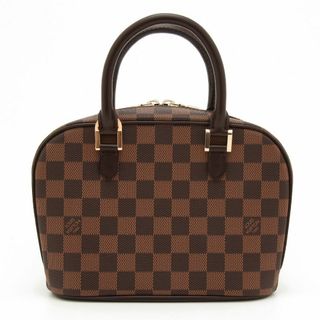 ルイヴィトン(LOUIS VUITTON)の美品 ルイヴィトン ハンドバッグ ダミエ サリア・ミニ N51286 エベヌ LOUIS VUITTON LV スペイン製 ブラウン レディース ミニバッグ(ハンドバッグ)