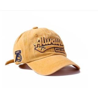 売れてます！ストリート　キャップ　　帽子　野球帽　　黄色　コットン　春　夏(キャップ)