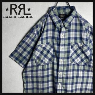 RRL - 【希少XLサイズ】RRL　ダブルアールエル　半袖BDシャツ　チェック　即完モデル
