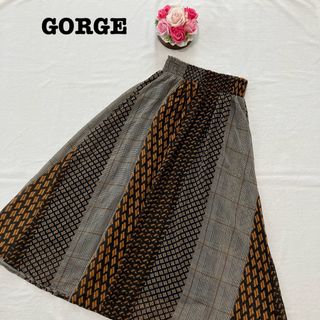 GORGE - ゴージ レディース　タグ付き　新品　ロングスカート　Mサイズ　レース　黒　フレア