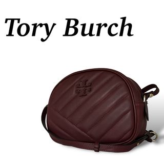 トリーバーチ(Tory Burch)のトリーバーチ　ショルダーバッグ　斜めがけ　ゴールド金具　ロゴ　ボルドー　レザー(ショルダーバッグ)