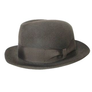 ボルサリーノ(Borsalino)のボルサリーノ タグ付き 中折 ハット ラビットファー 帽子 57 茶 IBO53(ハット)