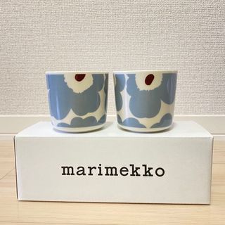 マリメッコ(marimekko)のマリメッコ　ウニッコ　ラテマグ　ブルーグレー(食器)