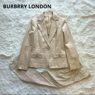 バーバリー(BURBERRY)のバーバリーロンドン パンツスーツ 40 Ｌサイズ ベージュ 三陽商会(スーツ)