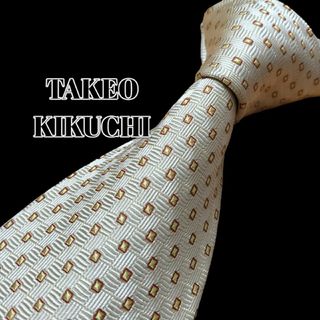 タケオキクチ(TAKEO KIKUCHI)の★TAKEO KIKUCHI★　タケオキクチ　イエロー系　ドット柄　日本製(ネクタイ)