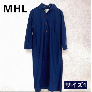 マーガレットハウエル　MHL インディゴ　デニム　ネイビー　ワンピース　サイズ1