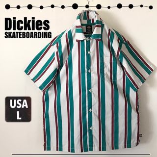 ディッキーズ(Dickies)のディッキーズ スケートボーディング★USAモデル★ストライプTCツイル半袖シャツ(シャツ)