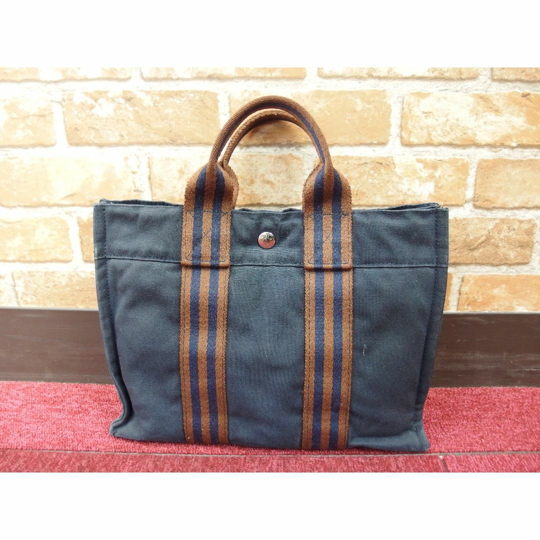 HERMES - HERMES エルメス フールトゥPM ネイビー ハンドバッグ