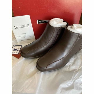 アキレスソルボ(ACHILLES SORBO)のアキレスソルボ  ブーツ　焦茶色　22.5EEE 本革 撥水加工革使用(ブーツ)
