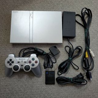 プレイステーション2(PlayStation2)のPS2  SCPH-77000  シルバー 本体 コントローラー セット売り(家庭用ゲーム機本体)