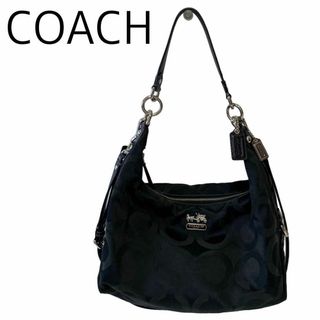 COACH - 【美品】COACH コーチ オプアート ショルダーバッグ 2WAY 黒 紫