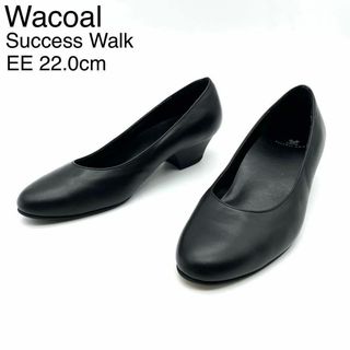 Wacoal - ★新品 ワコール サクセスウォーク パンプス チャンキーヒール ブラック 22