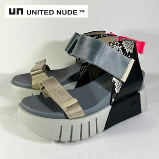 ユナイテッドヌード(UNITED NUDE)のUNITED NUDE デルタラン パイソン シルバー ピンク 厚底 サンダル(サンダル)