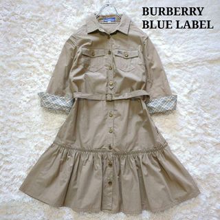 BURBERRY BLUE LABEL - 極美品⭐︎バーバリーブルーレーベル　ワンピース　ノバチェック　ベージュ　36