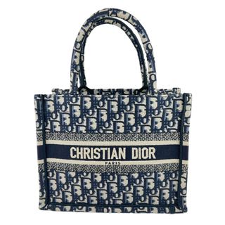 エルメス(Hermes)の新品未使用 Christian Dior クリスチャンディオール Dior Book Tote ディオール ブック トート スモール ブルー エンブロイダリーキャンバス レディースバッグ ハンドバッグ(ハンドバッグ)