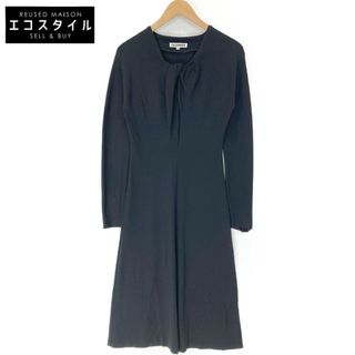 ジルサンダー(Jil Sander)のジルサンダー ﾌﾞﾗｯｸ ﾅｲﾛﾝ ﾛﾝｸﾞｽﾘｰﾌﾞ ﾜﾝﾋﾟｰｽ 36(その他)