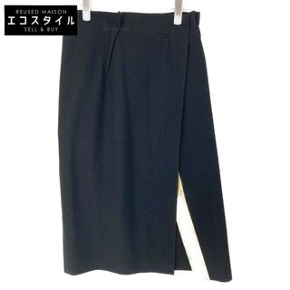 ジルサンダー(Jil Sander)のジルサンダー ブラック ゴールドライン ウール ZIP スカート 34(その他)