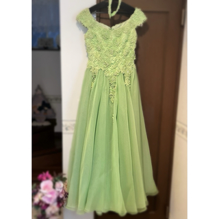ステージドレス 緑 (ロングドレス)