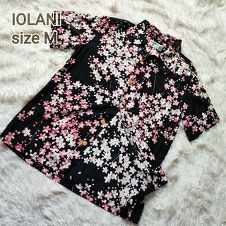 イオラニ(IOLANI)のIOLANI アロハシャツ M 桜 和柄(Tシャツ/カットソー(半袖/袖なし))