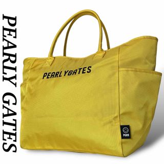 PEARLY GATES - パーリーゲイツ　ロッカーバッグ　肩掛け可　トートバッグ　大容量　ロゴ　イエロー