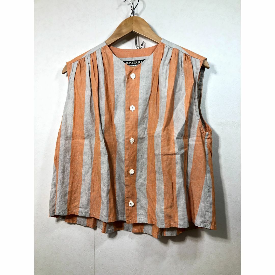 030552● HAVERSACK SLEEVELESS LINEN SHIRT
