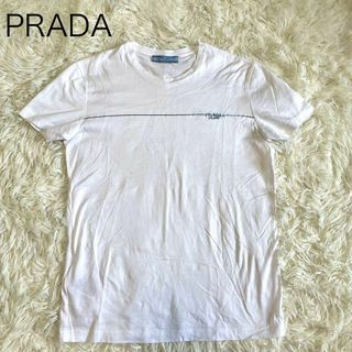 PRADA - 【プラダ】半袖 Tシャツ 白 ロゴ 38 洗濯可能