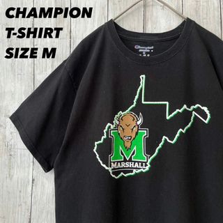 Champion - US古着　チャンピオン　CHAMPION カレッジプリントTシャツ　サイズM黒