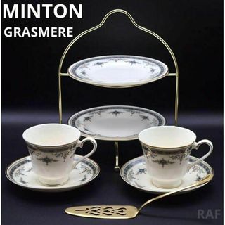 ミントン(MINTON)のミントン グラスミア トリオ 2客セット アフタヌーンティスタンド サーバー(食器)