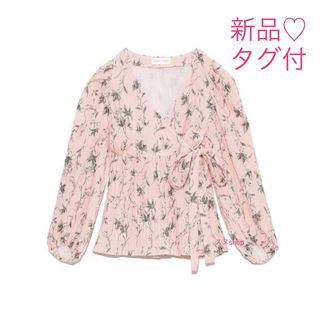 ジェラートピケ(gelato pique)の新品タグ付♡ スナイデルホーム　ダブルガーゼトップス　花柄(ルームウェア)