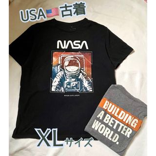 USA アメカジ古着Tシャツ　XL 2枚　NASA  メンズ、レディース(Tシャツ/カットソー(半袖/袖なし))