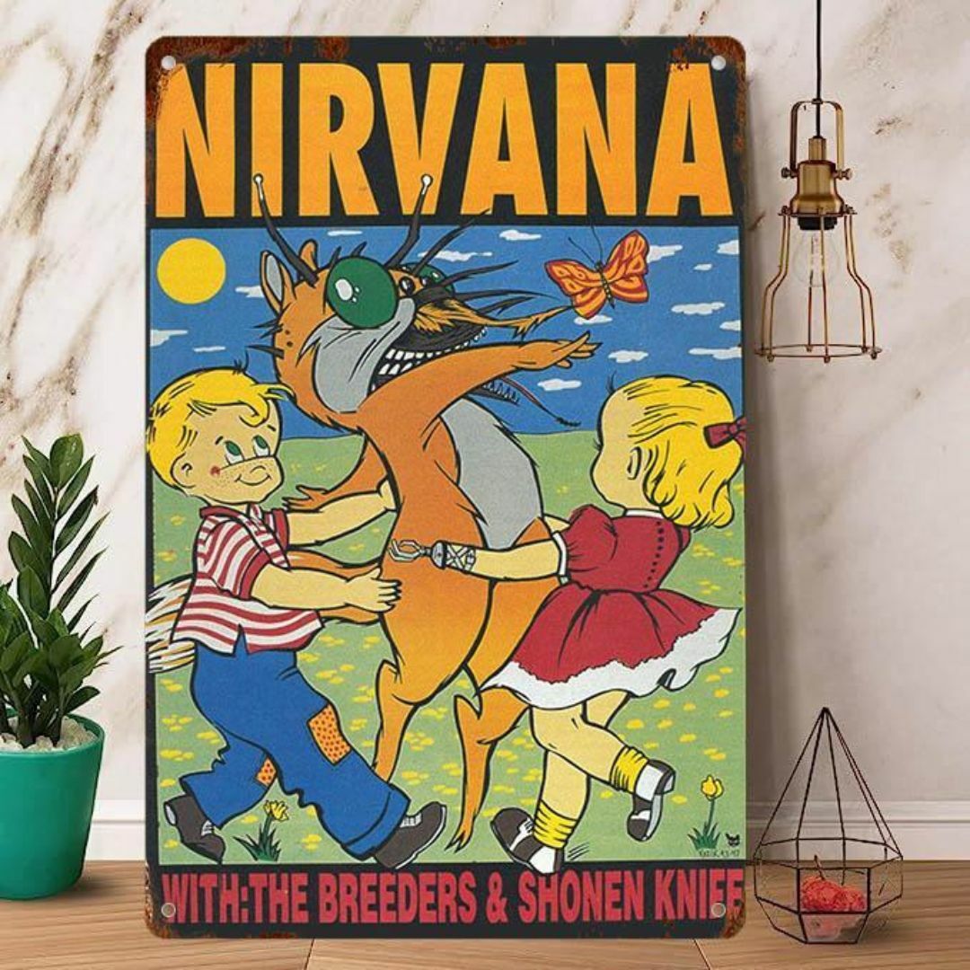 ロック【 ニルヴァーナ / Nirvana 】メタルポスター ブリキ看板 3 インテリア/住まい/日用品のインテリア小物(その他)の商品写真