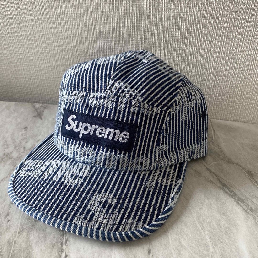 Supreme Denim Camp Cap ストライプ Supreme Denim Camp Cap ストライプ