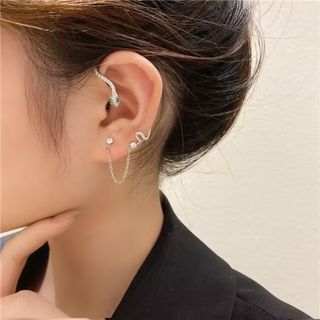 【再入荷しました】かわいい ピアス プレゼント 蛇 オルチャン 個性的(ピアス)