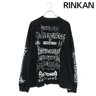 バレンシアガ(BALENCIAGA)のバレンシアガ  24SS  L/S T-SHIRT 699191 TPVO3 ヴィンテージ加工メタルロゴ長袖カットソー メンズ 3(Tシャツ/カットソー(七分/長袖))