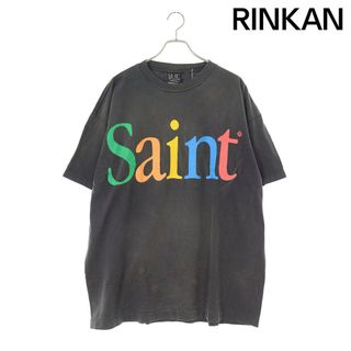 セントマイケル SAINT MICHAEL  24SS  SM-YS8-0000-001 ヴィンテージ加工SaintプリントTシャツ メンズ XXL(Tシャツ/カットソー(半袖/袖なし))