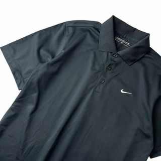 NIKE - 美品 ナイキ ゴルフ ドライ ストレッチ 半袖 ポロシャツ メンズ M 黒