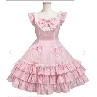 アンジェリックプリティー(Angelic Pretty)のCute Heartジャンパースカート（ドット）(その他)